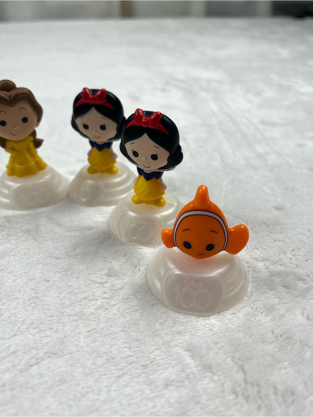 McDonalds Disney 100 Happy Meal Figures Lot 6 Belle Snow White Tinker Bell Nemo - Picture 3 of 3